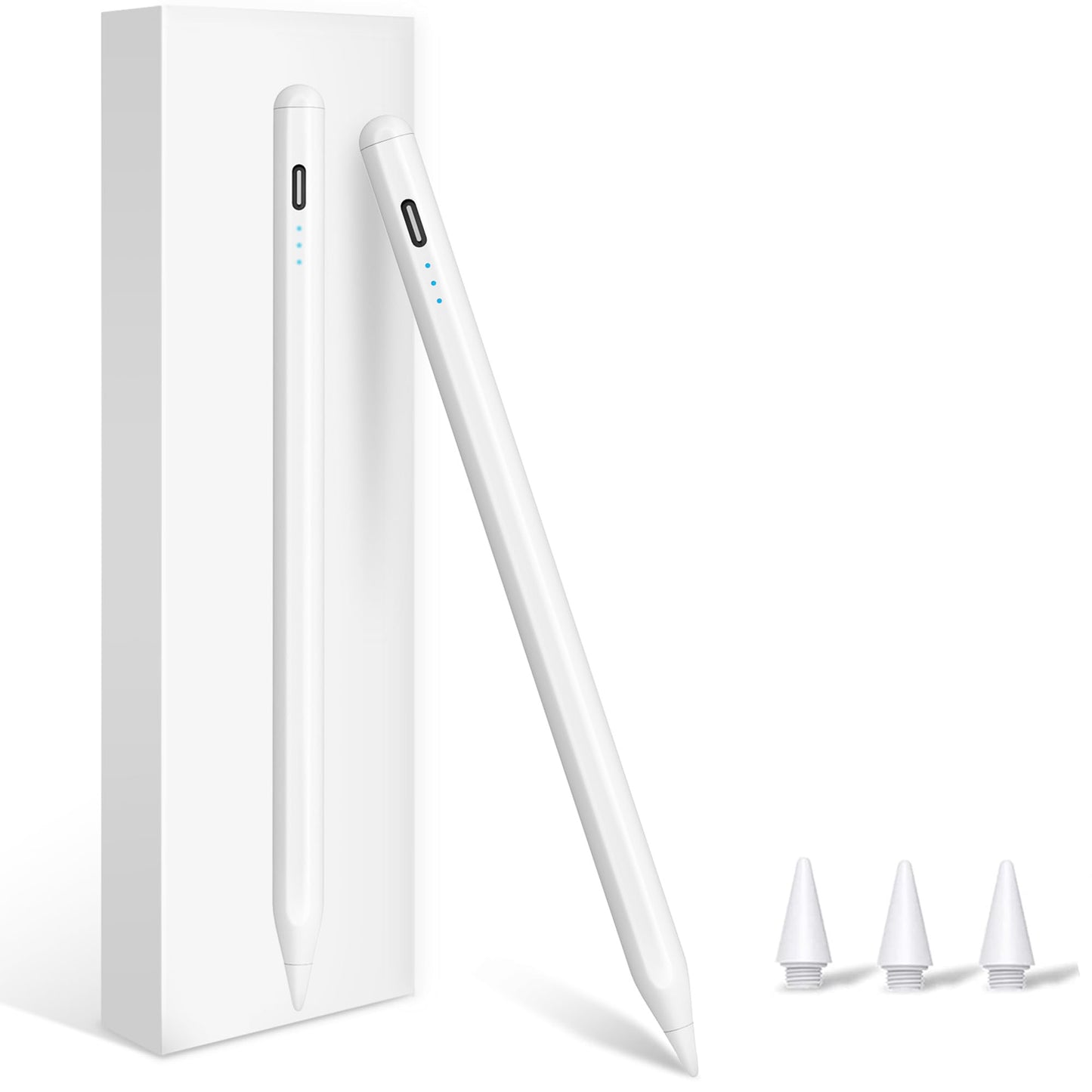 Stylus Pen for iPad (2026-2018), Fast Charge Pencil for iPad A16 11th/10/9/8/7/6 Gen, Air M4/M3/M2/11/13"/5/4/3rd, Pro M4 M5 11"/13"/12.9", Mini A17 Pro 7/6/5th, Palm Rejection Tilt Sensitivity