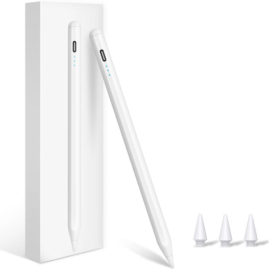 Stylus Pen for iPad (2026-2018), Fast Charge Pencil for iPad A16 11th/10/9/8/7/6 Gen, Air M4/M3/M2/11/13"/5/4/3rd, Pro M4 M5 11"/13"/12.9", Mini A17 Pro 7/6/5th, Palm Rejection Tilt Sensitivity