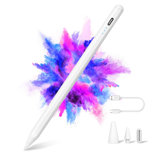 Stylus Pen, iPad Pencil with Palm Rejection, Power Display, Tilt Sensitivity, Magnetic Adsorption for 2018-2021 iPad Pro 11/12.9, iPad 6/7/8/9th, iPad 10.2, Air 5/4th/3rd, Mini 5/6th Gen