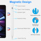 Stylus Pen, iPad Pencil with Palm Rejection, Power Display, Tilt Sensitivity, Magnetic Adsorption for 2018-2021 iPad Pro 11/12.9, iPad 6/7/8/9th, iPad 10.2, Air 5/4th/3rd, Mini 5/6th Gen