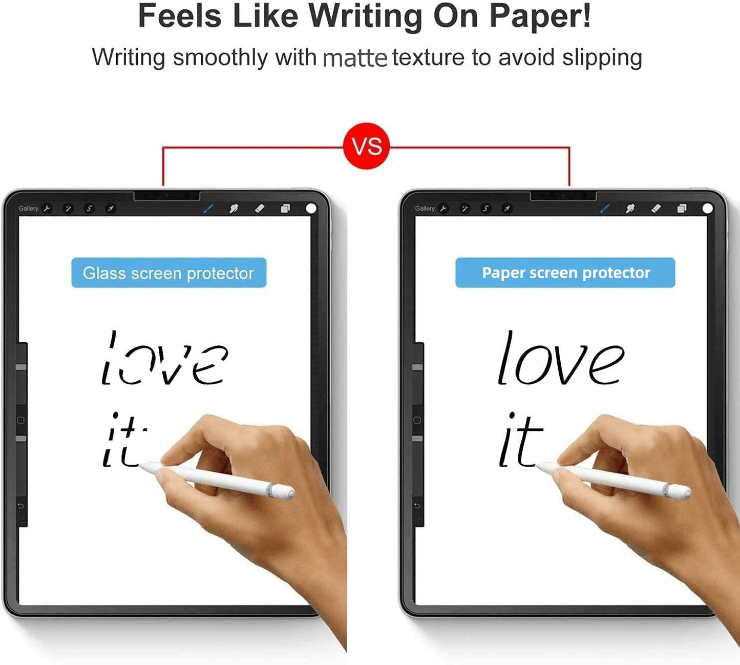 [2 PACK] Paper Screen Protector Compatible with iPad Pro 12.9 (2022&2021&2020&2018), XIRON High Touch Sensitivity No Glare Scratch for iPad Pro 12.9 Matte Screen Protector, Compatible with Apple Pencil