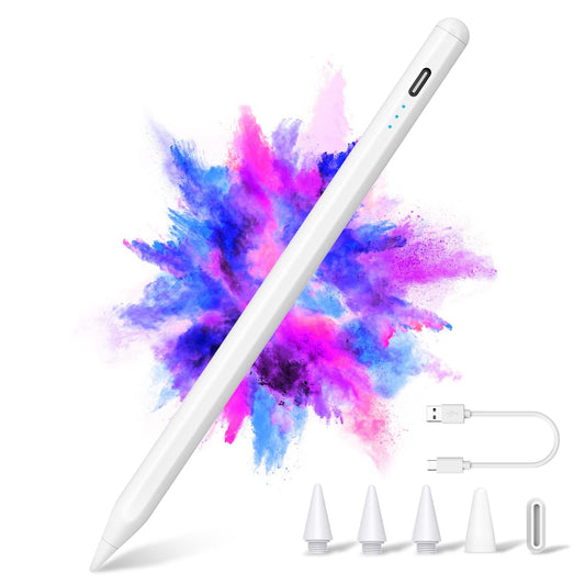 Stylus Pen for iPad(2018-2022), Active Pencil for Apple iPad 10th/9th/8th/7th/6th Gen, iPad Pro 11/12.9 inch, iPad Air 5th/4th/3rd, iPad Mini 6/5 with 3 Led Indicators, Palm Rejection Tilt Function