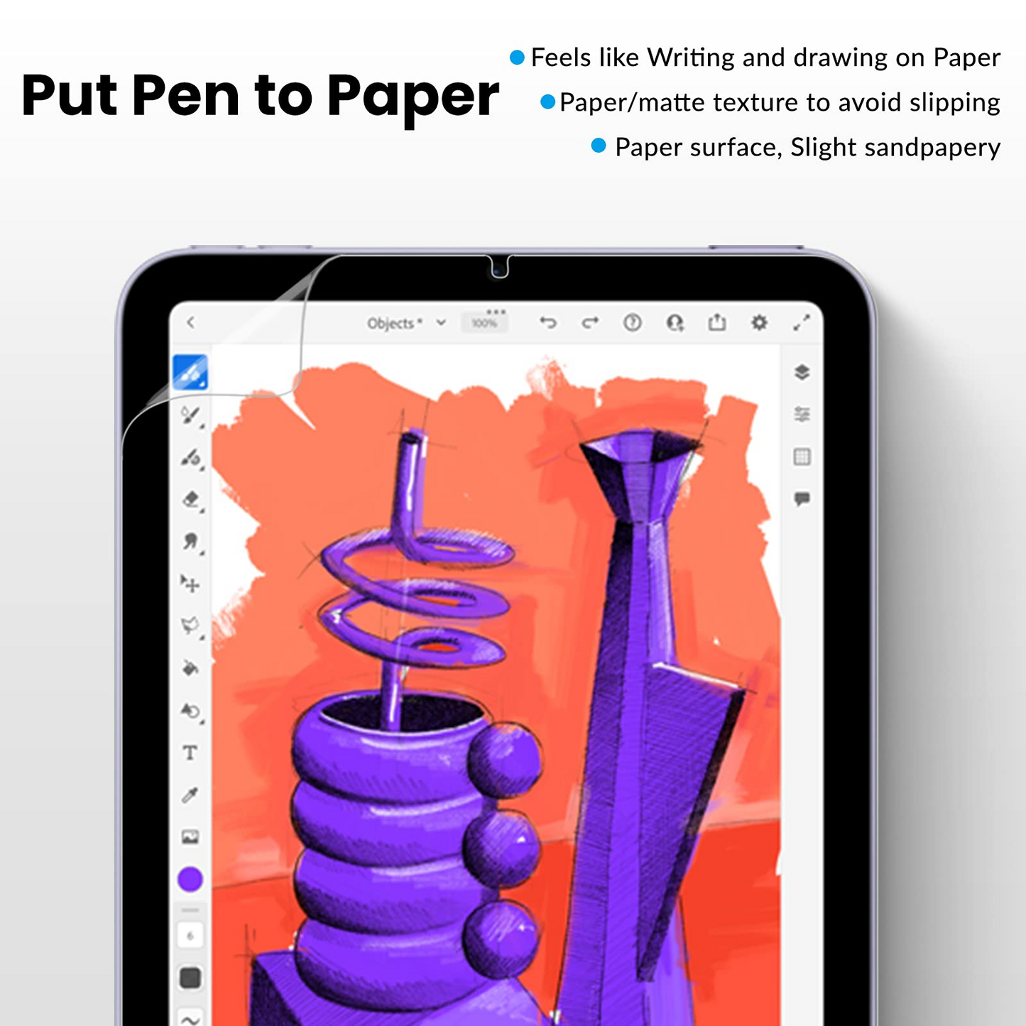 XIRON [2 PACK] Paper Screen Protector for iPad Mini 6 (2021, 8.3 inch), Matte PET Film for iPad Mini 6th Generation, Write and Draw Like on Paper, Anti-Glare Screen Protector