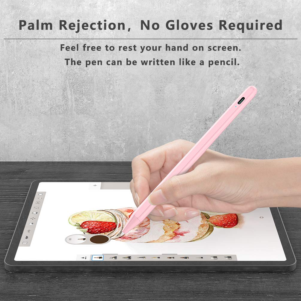 Stylus Pen for iPad with Palm Rejection, Active Pencil Compatible with (2018-2022) iPad Pro 11 & 12.9 inch, iPad 9th/8th/7th/6th Gen, iPad Air 5th/4th/3rd Gen,iPad Mini 6th/5th Gen